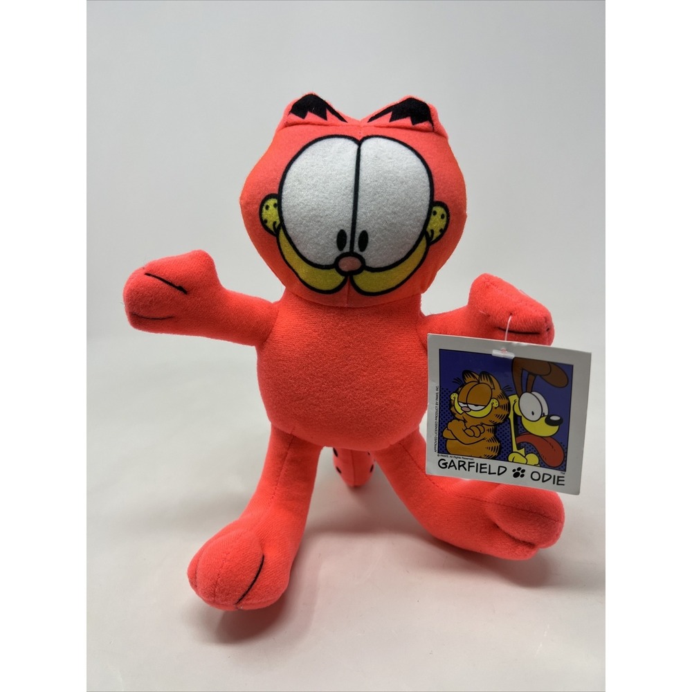 Vintage Toy Factory Garfield & Odie GARFIELD Colorful Puzzle Star Zig Zag Plush‎